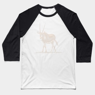 Oryx Antelope Full Figure for Oryx and Gemsbok Fans Baseball T-Shirt